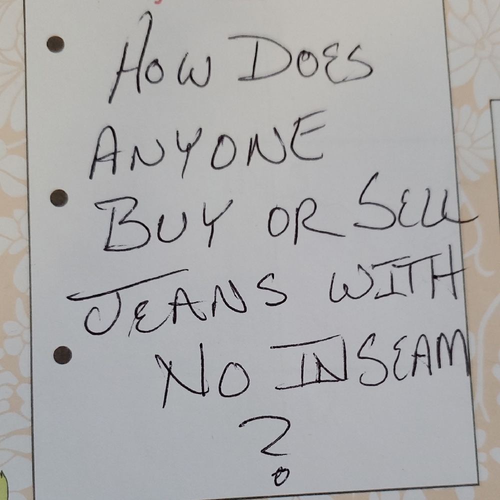 Handwritten Note - Not a Product Listing